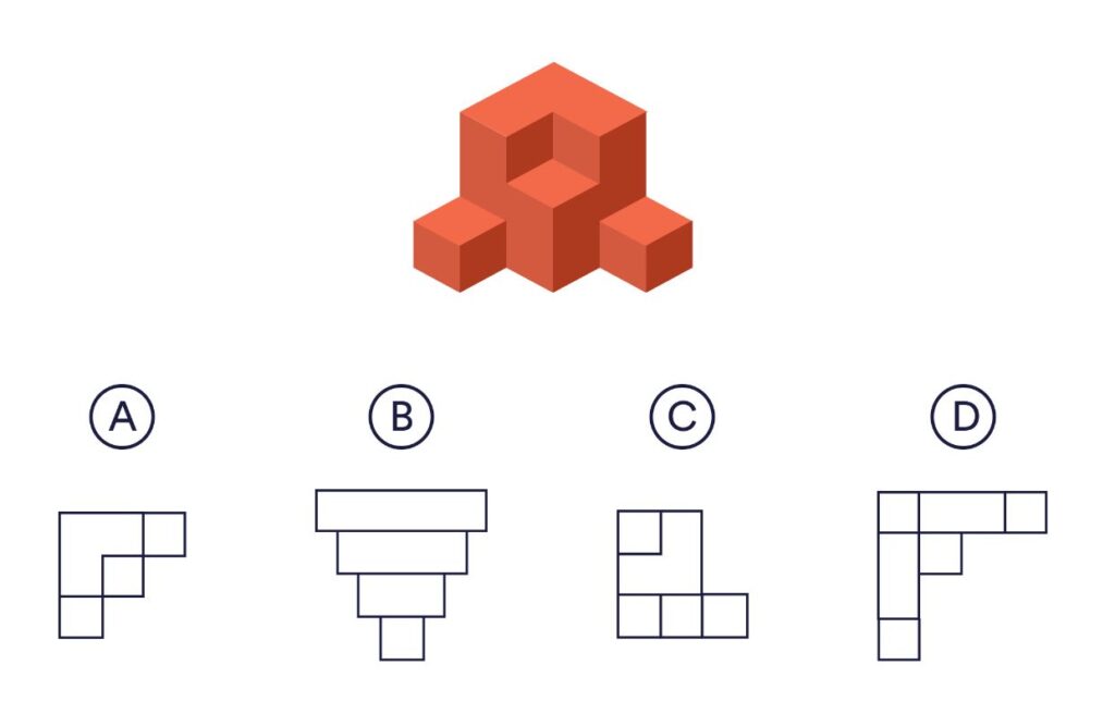 Example of Spatial Reasoning Test Questions and The Answers